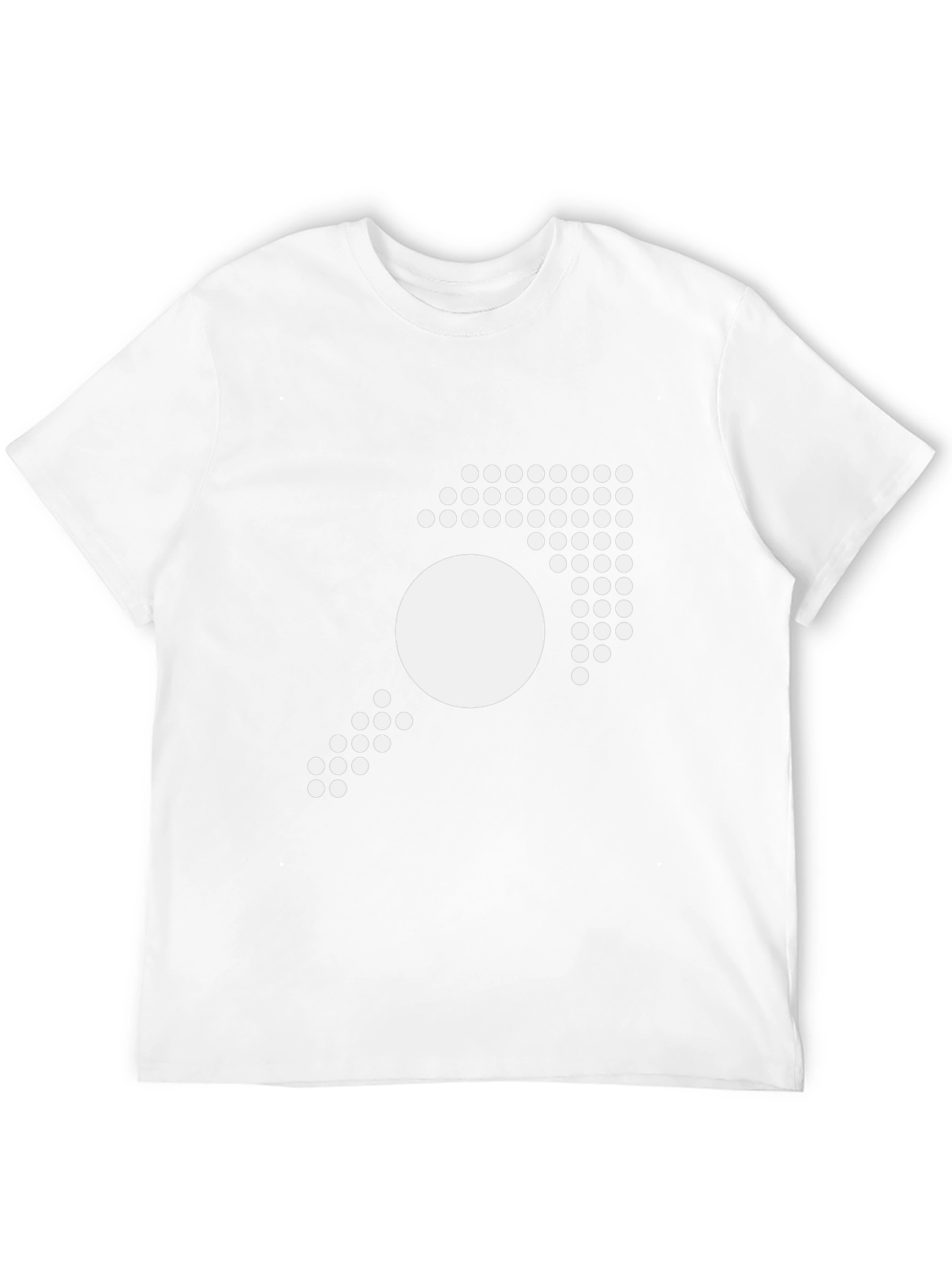 Modern Geometric Graphic Tee - Black Cotton T-Shirt