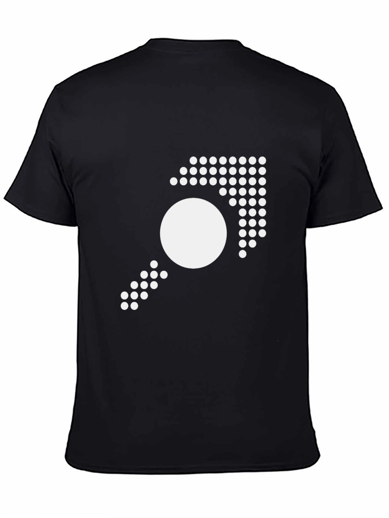 Modern Geometric Graphic Tee - Black Cotton T-Shirt