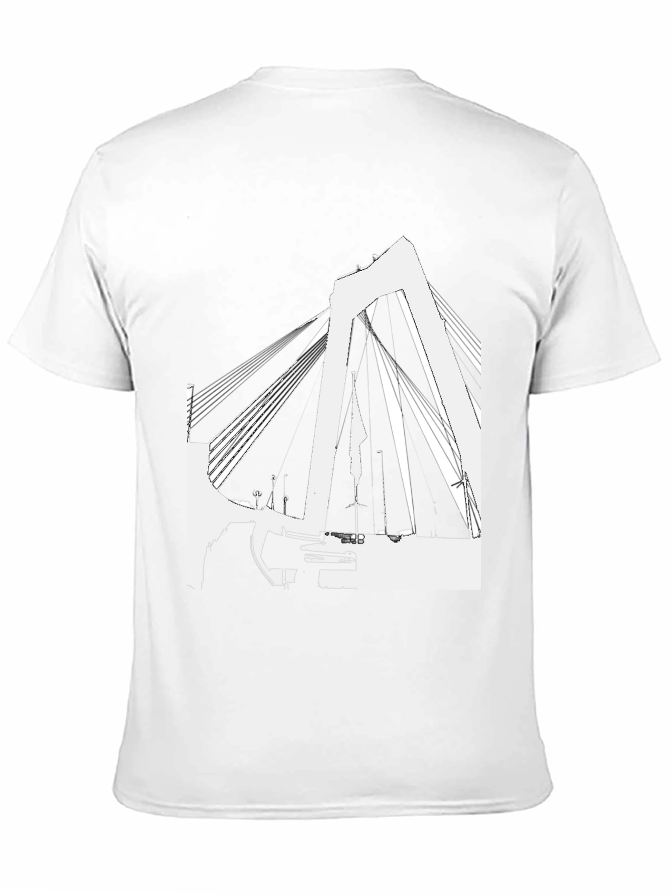 Abstract Bridge Graphic Tee - Black