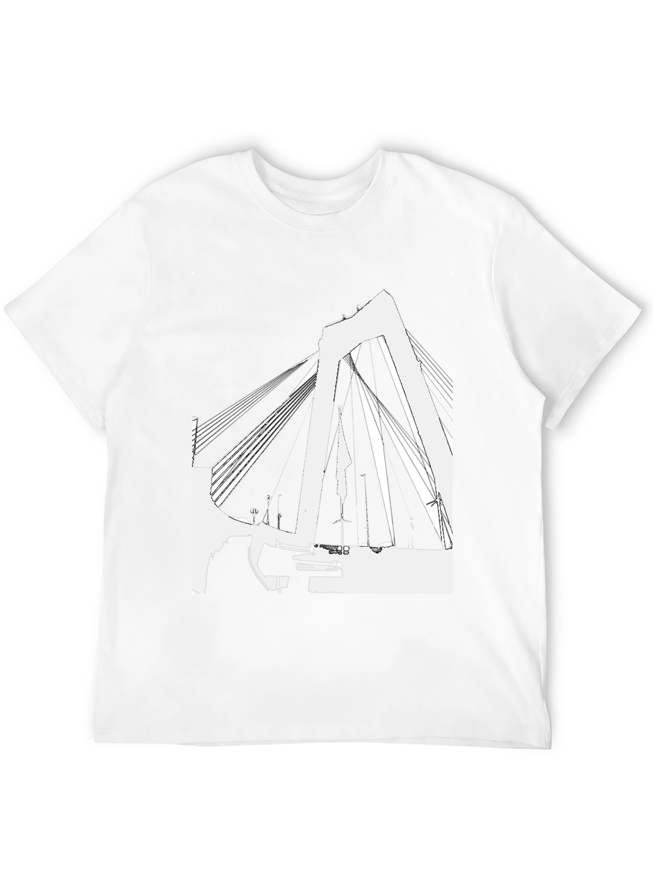 Abstract Bridge Graphic Tee - Black