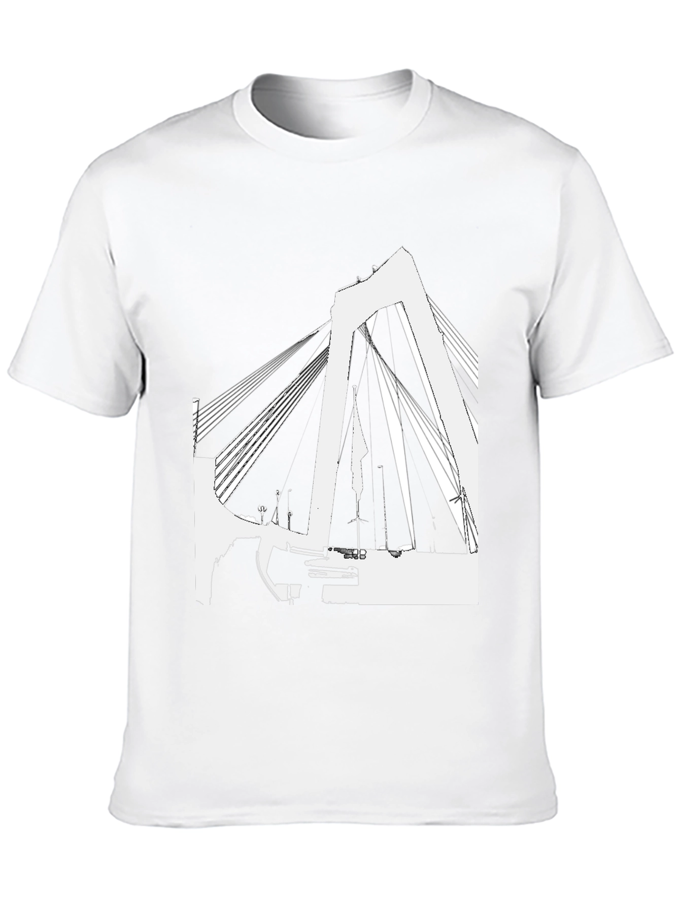 Abstract Bridge Graphic Tee - Black