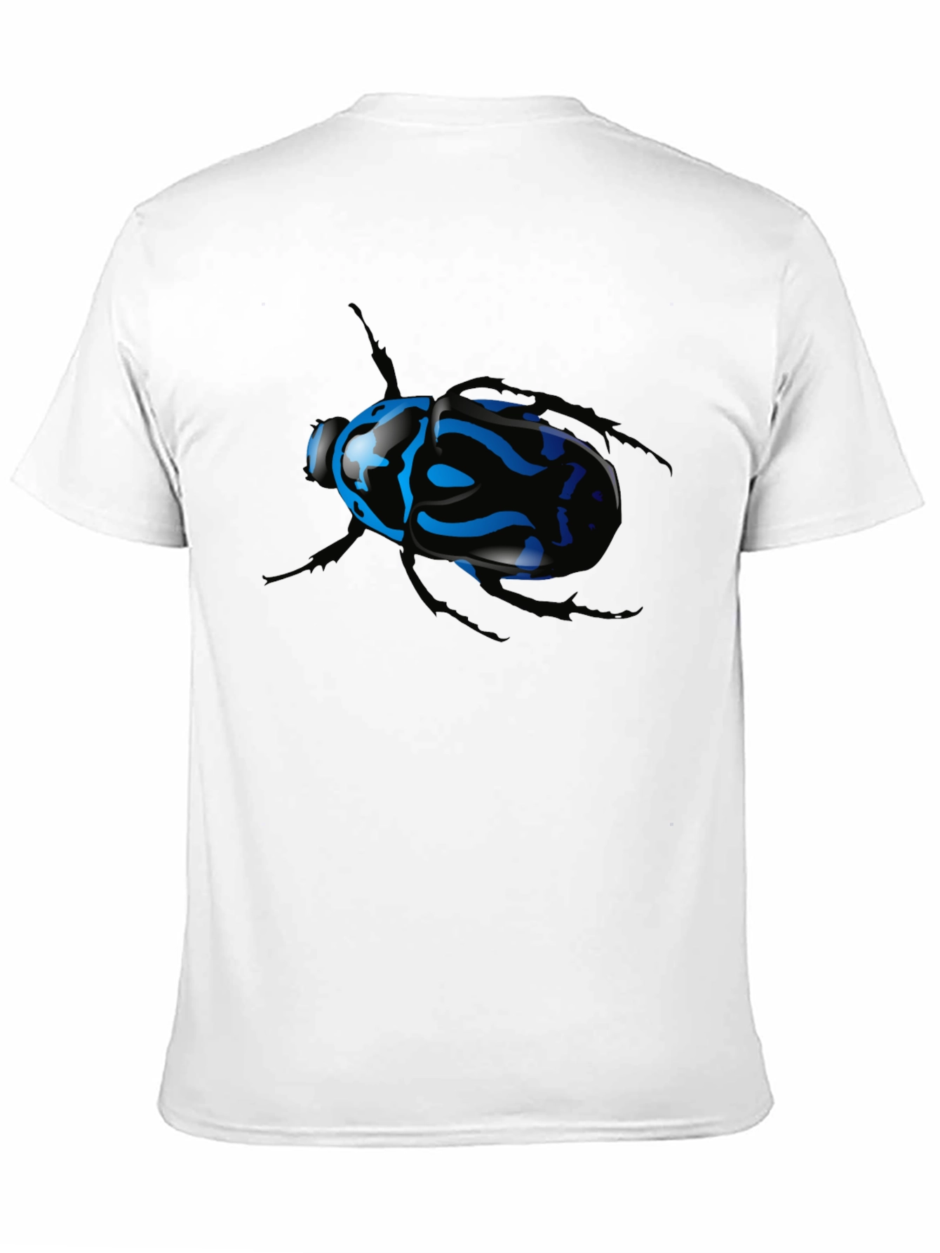 Black T-Shirt with Blue Beetle Graphic