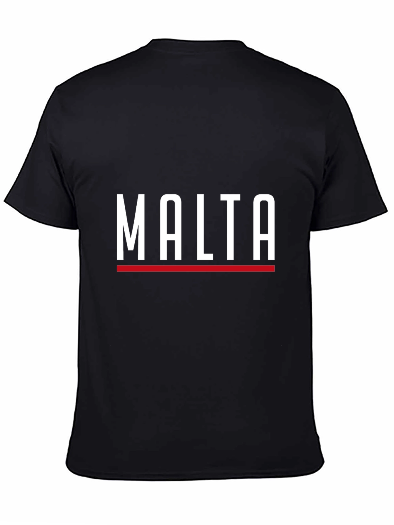 Malta Graphic Tee - Sleek Black Cotton T-Shirt