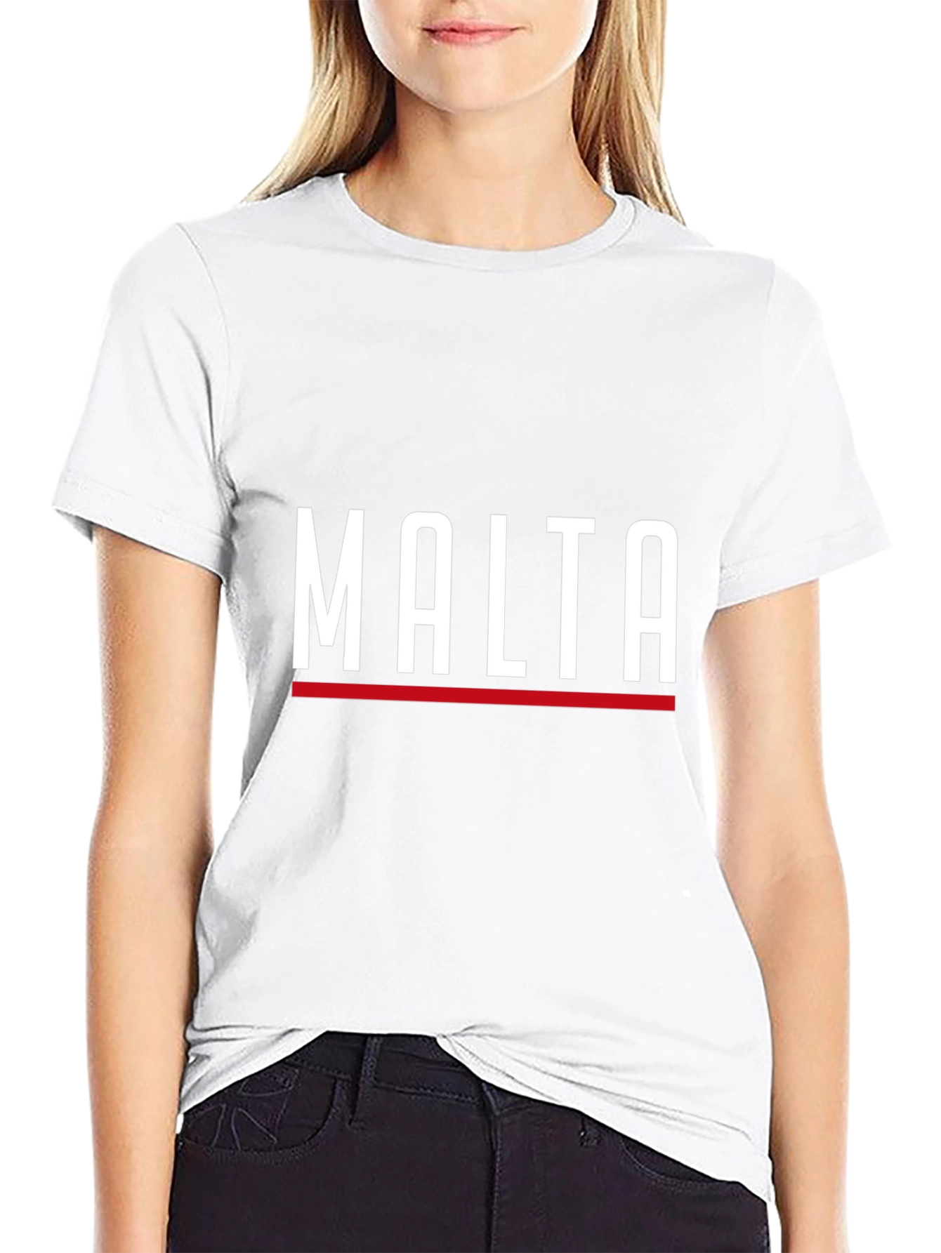 Malta Graphic Tee - Sleek Black Cotton T-Shirt