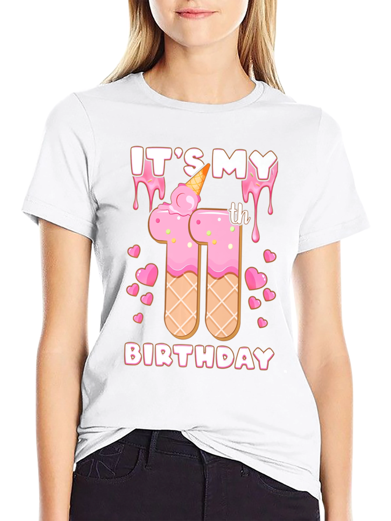 Its My 11th Birthday Ice Cream Cone T-Shirt