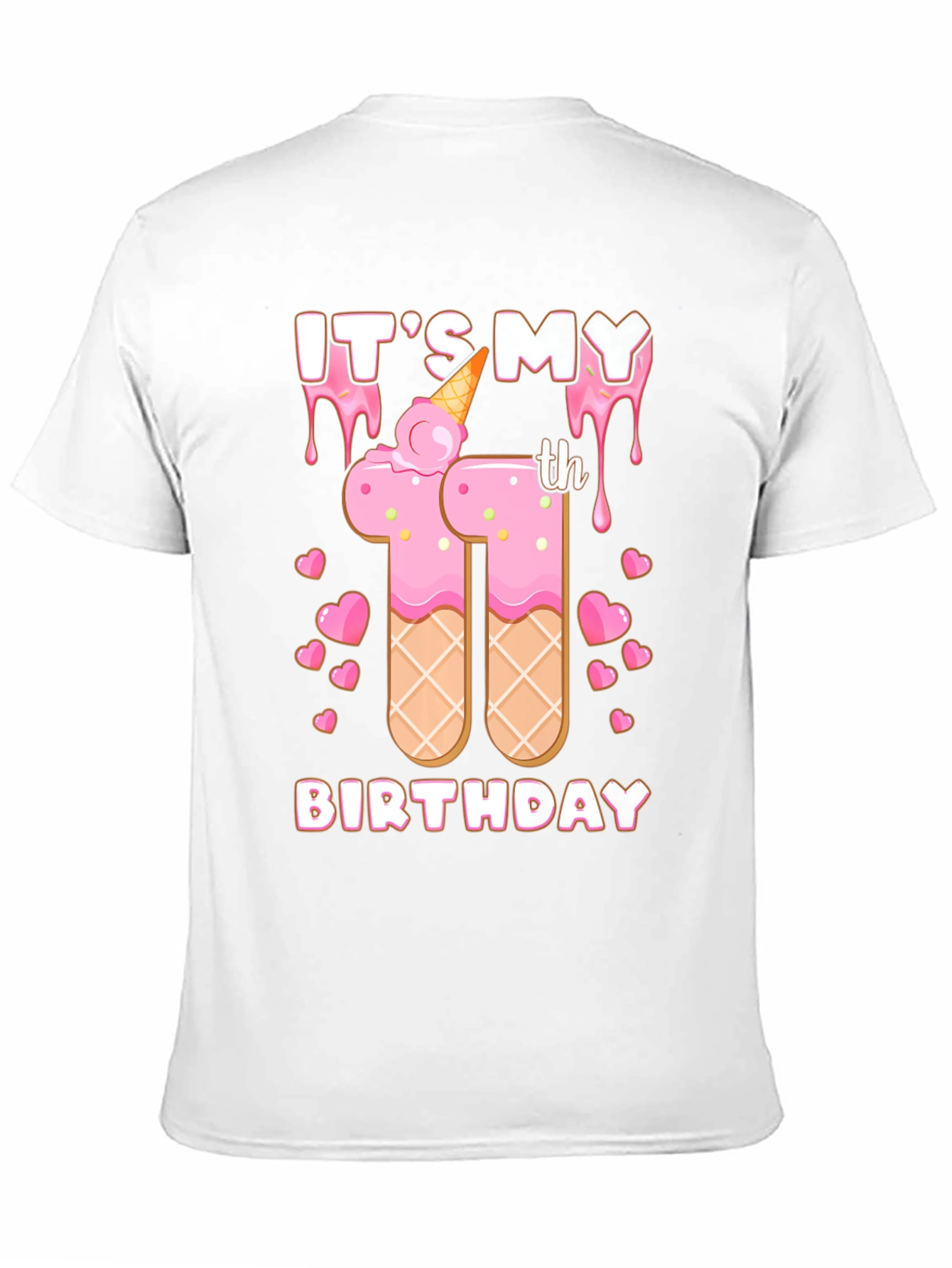 Its My 11th Birthday Ice Cream Cone T-Shirt
