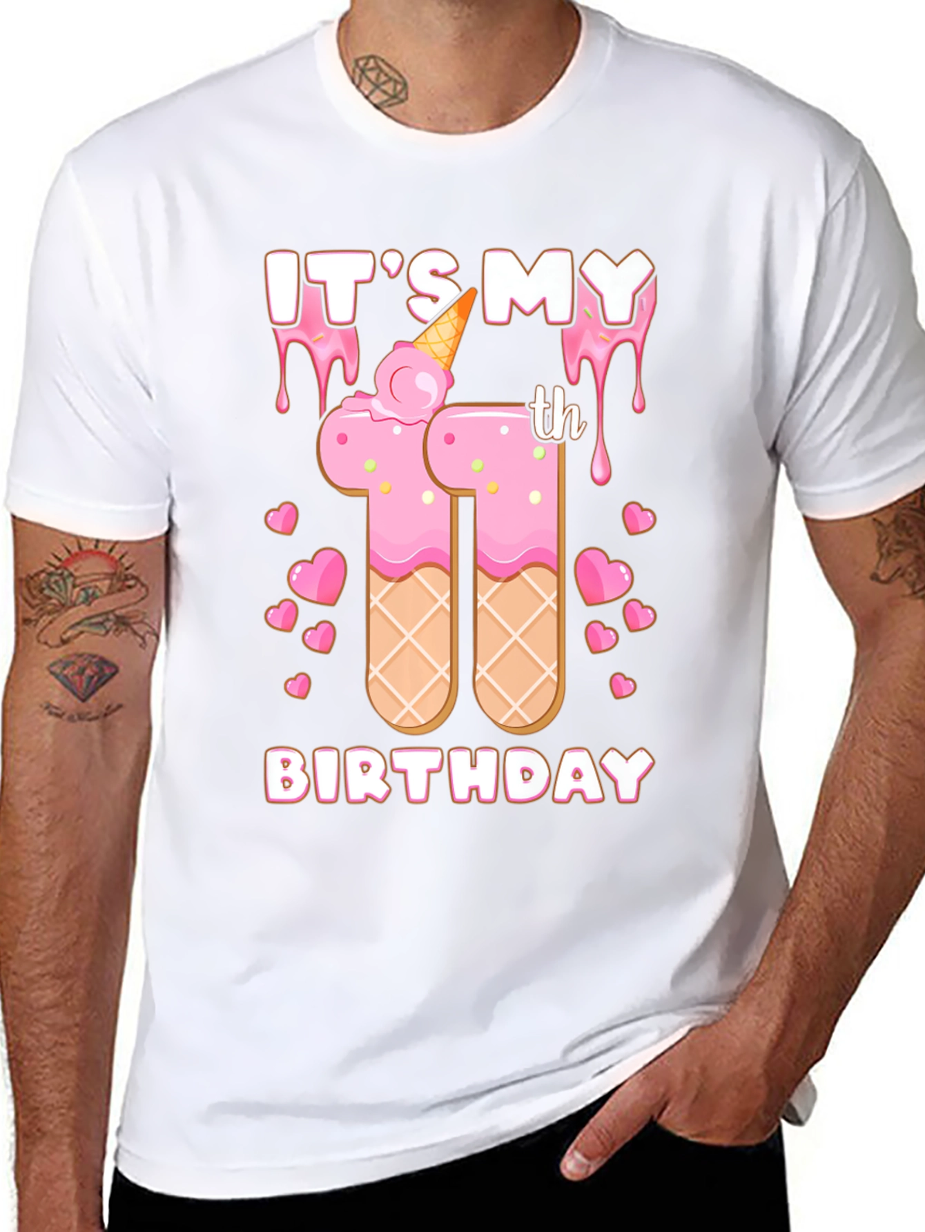 Its My 11th Birthday Ice Cream Cone T-Shirt
