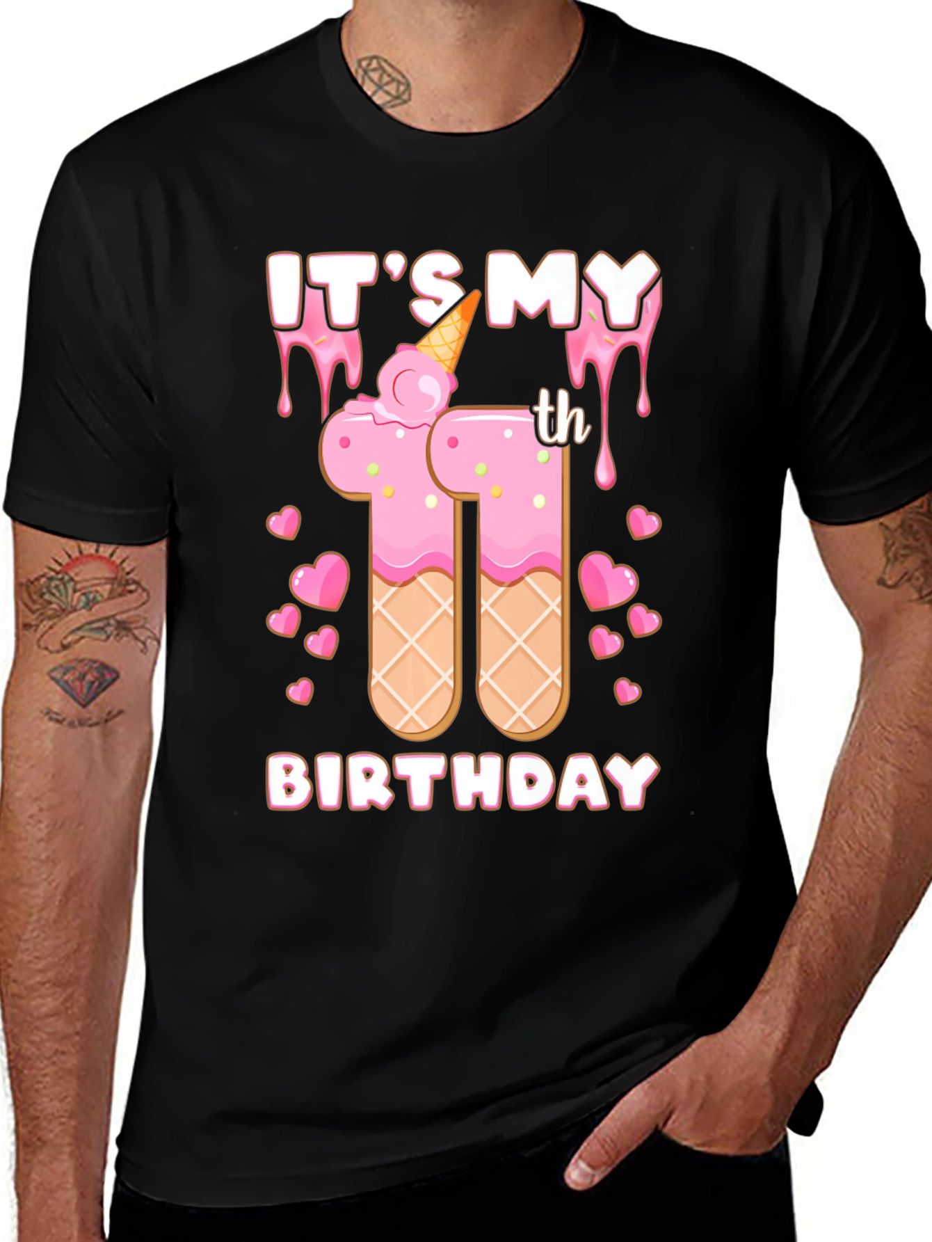 Its My 11th Birthday Ice Cream Cone T-Shirt