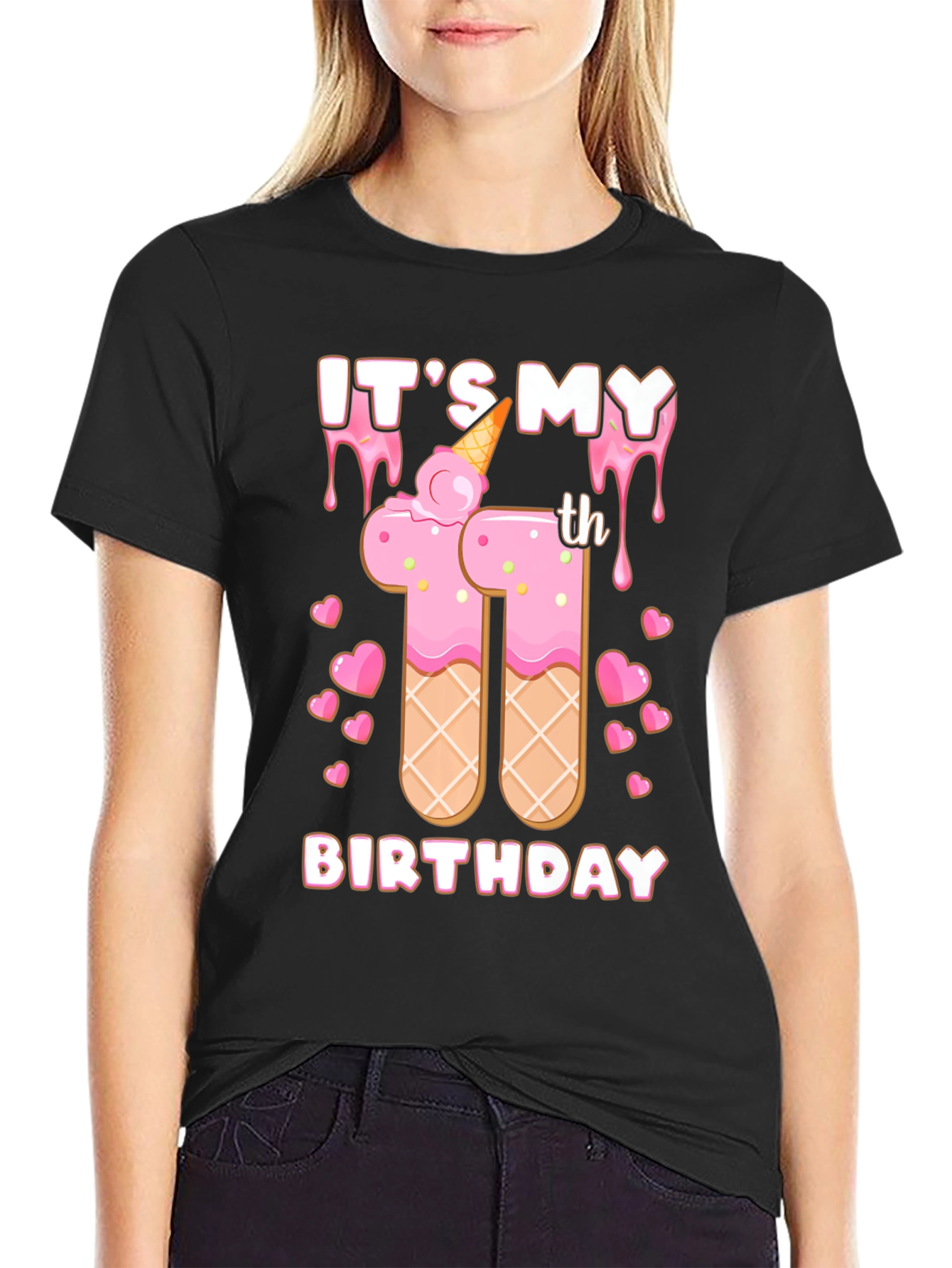Its My 11th Birthday Ice Cream Cone T-Shirt