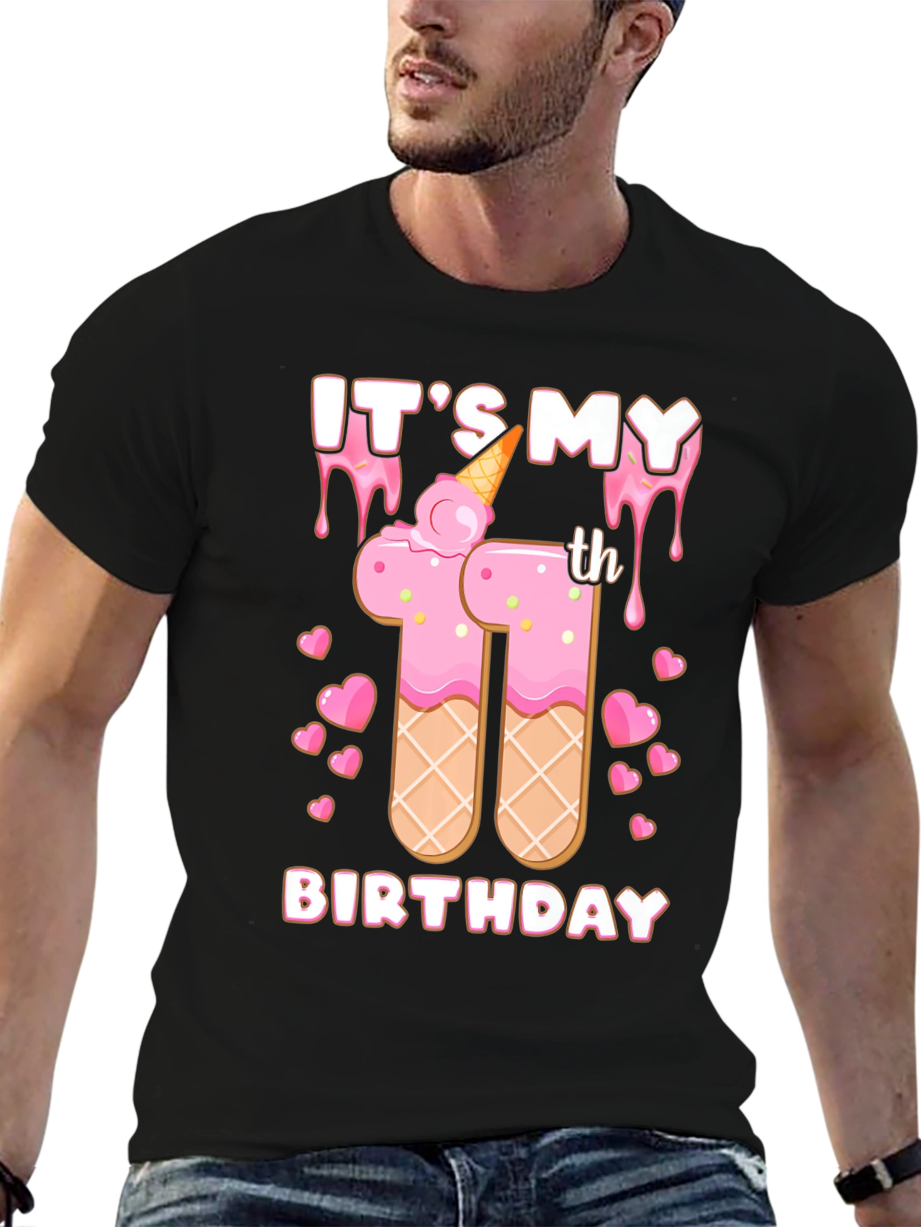 Its My 11th Birthday Ice Cream Cone T-Shirt