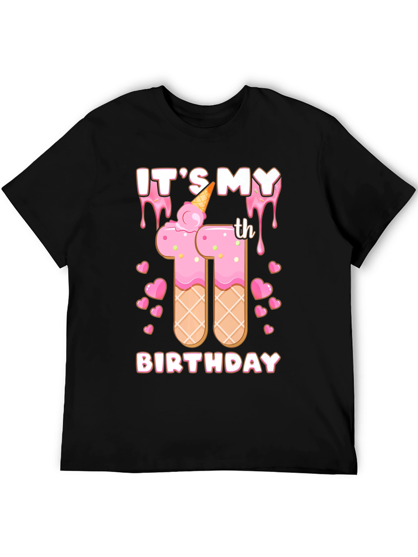 Its My 11th Birthday Ice Cream Cone T-Shirt