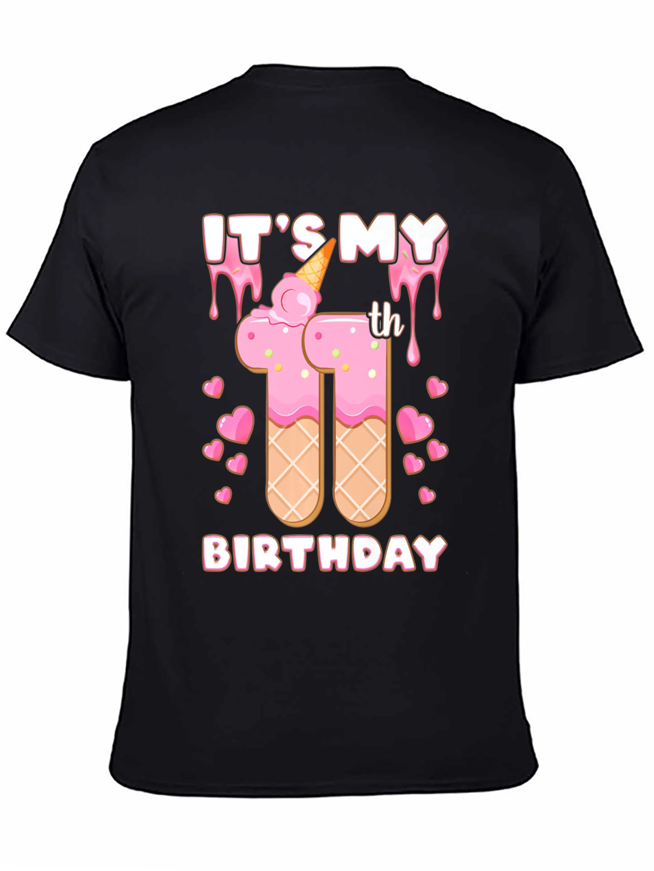 Its My 11th Birthday Ice Cream Cone T-Shirt