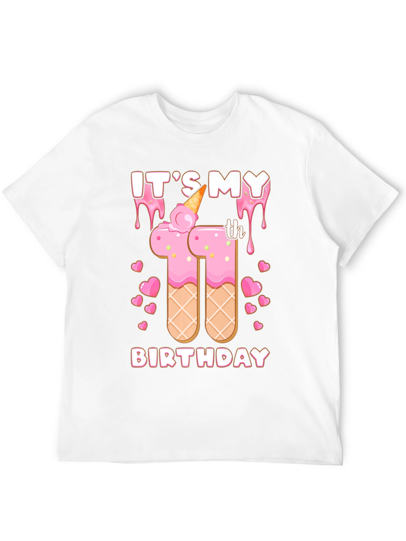 Its My 11th Birthday Ice Cream Cone T-Shirt