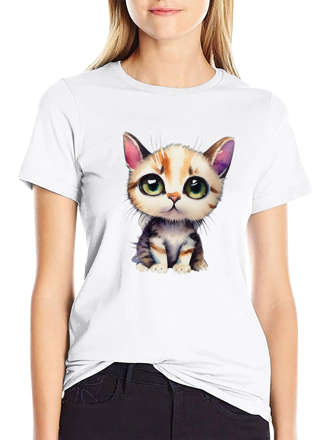Cute Kitten Graphic T-Shirt