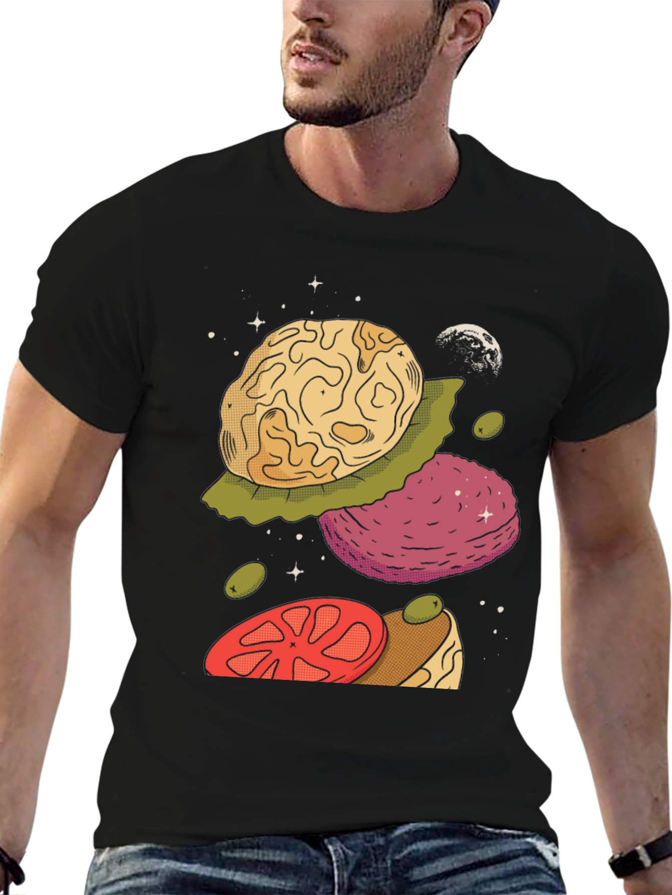 Cosmic Burger Black Graphic Tee
