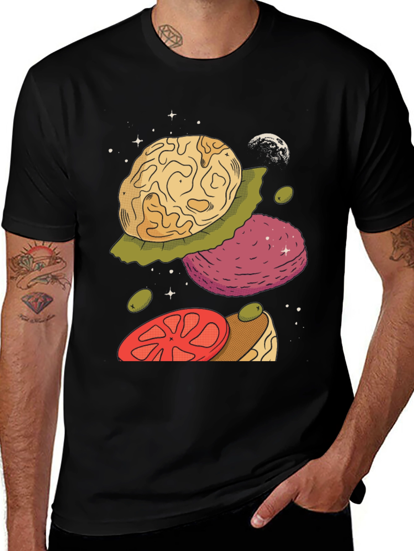 Cosmic Burger Black Graphic Tee