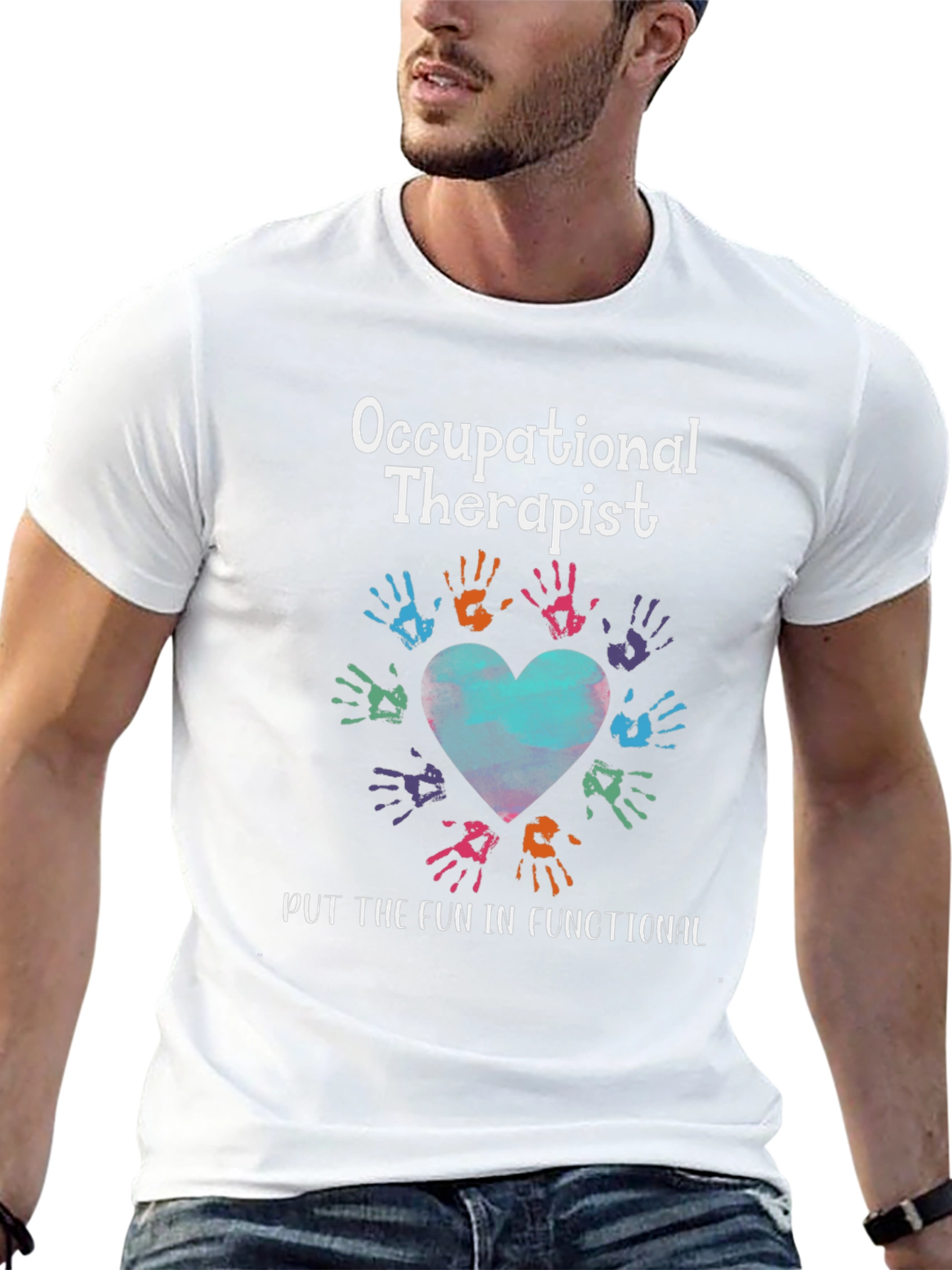 Occupational Therapist T-Shirt - Hand Heart Design