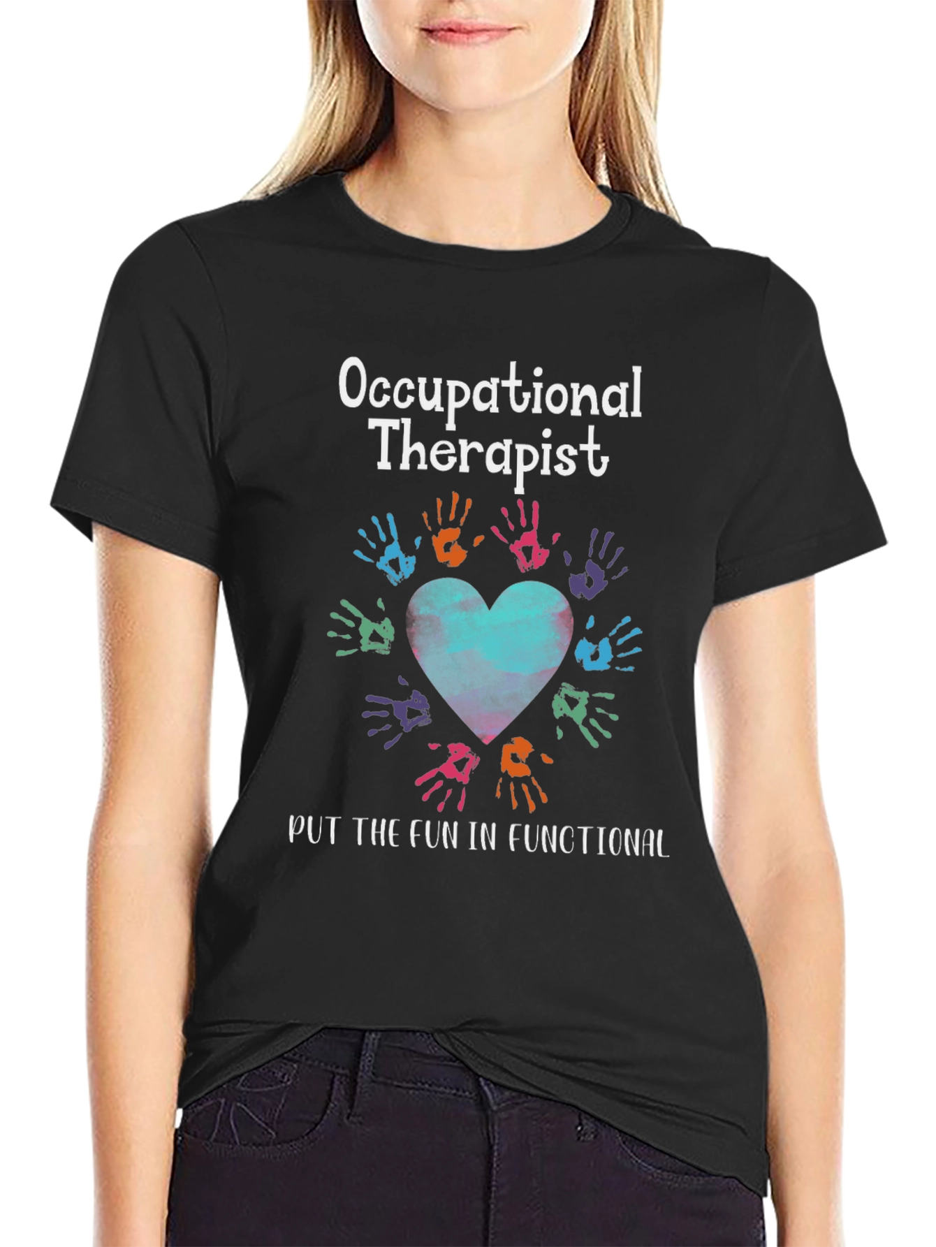 Occupational Therapist T-Shirt - Hand Heart Design