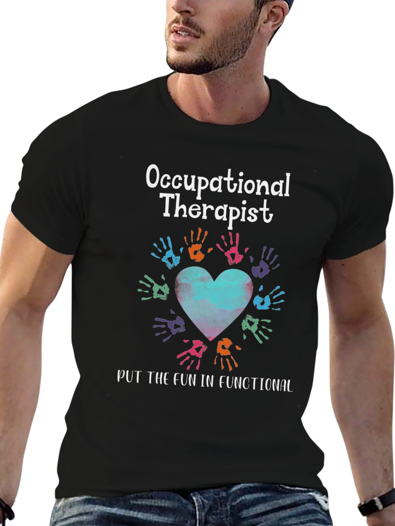 Occupational Therapist T-Shirt - Hand Heart Design