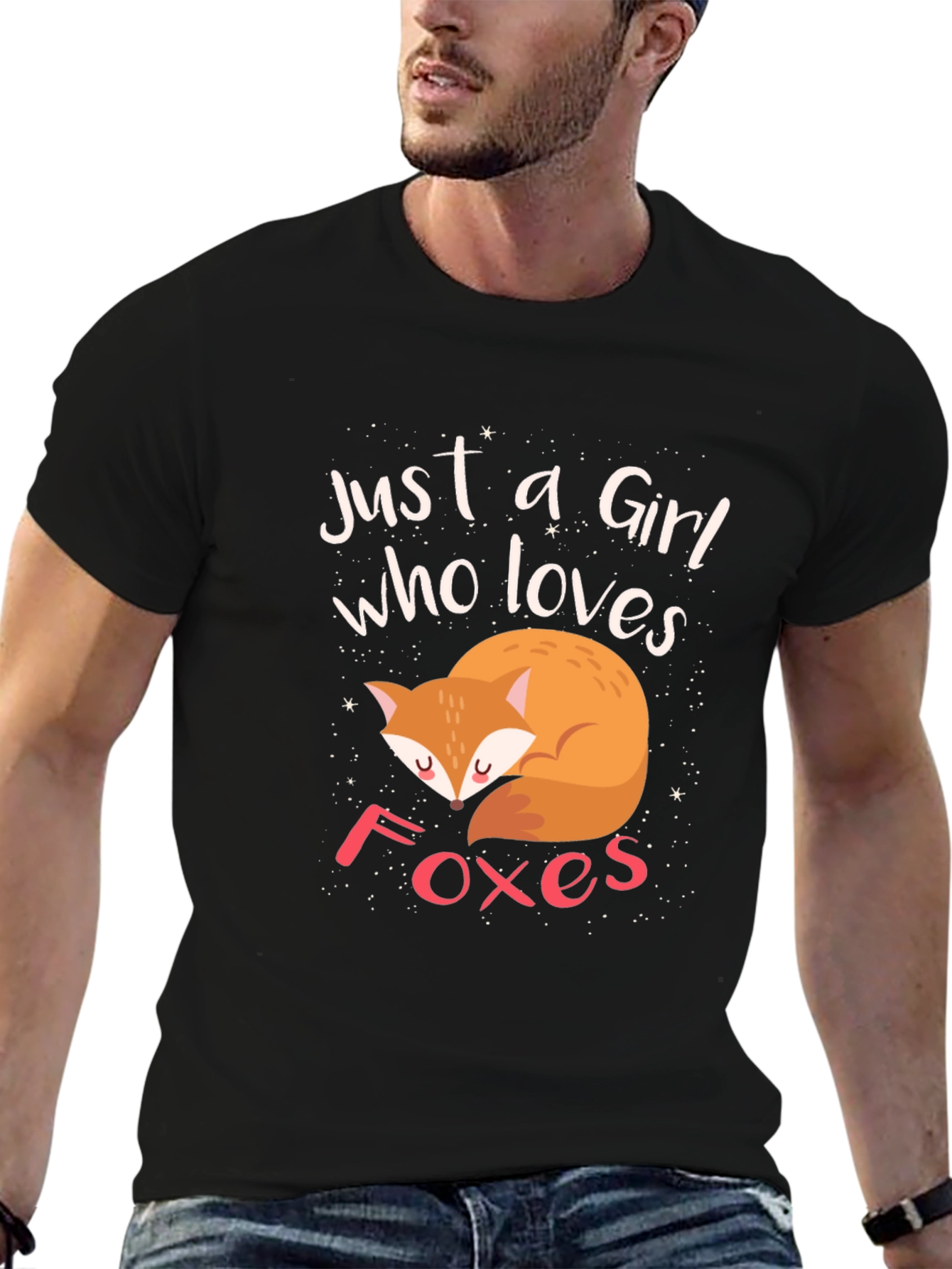 Just a Girl Who Loves Foxes Graphic T-Shirt