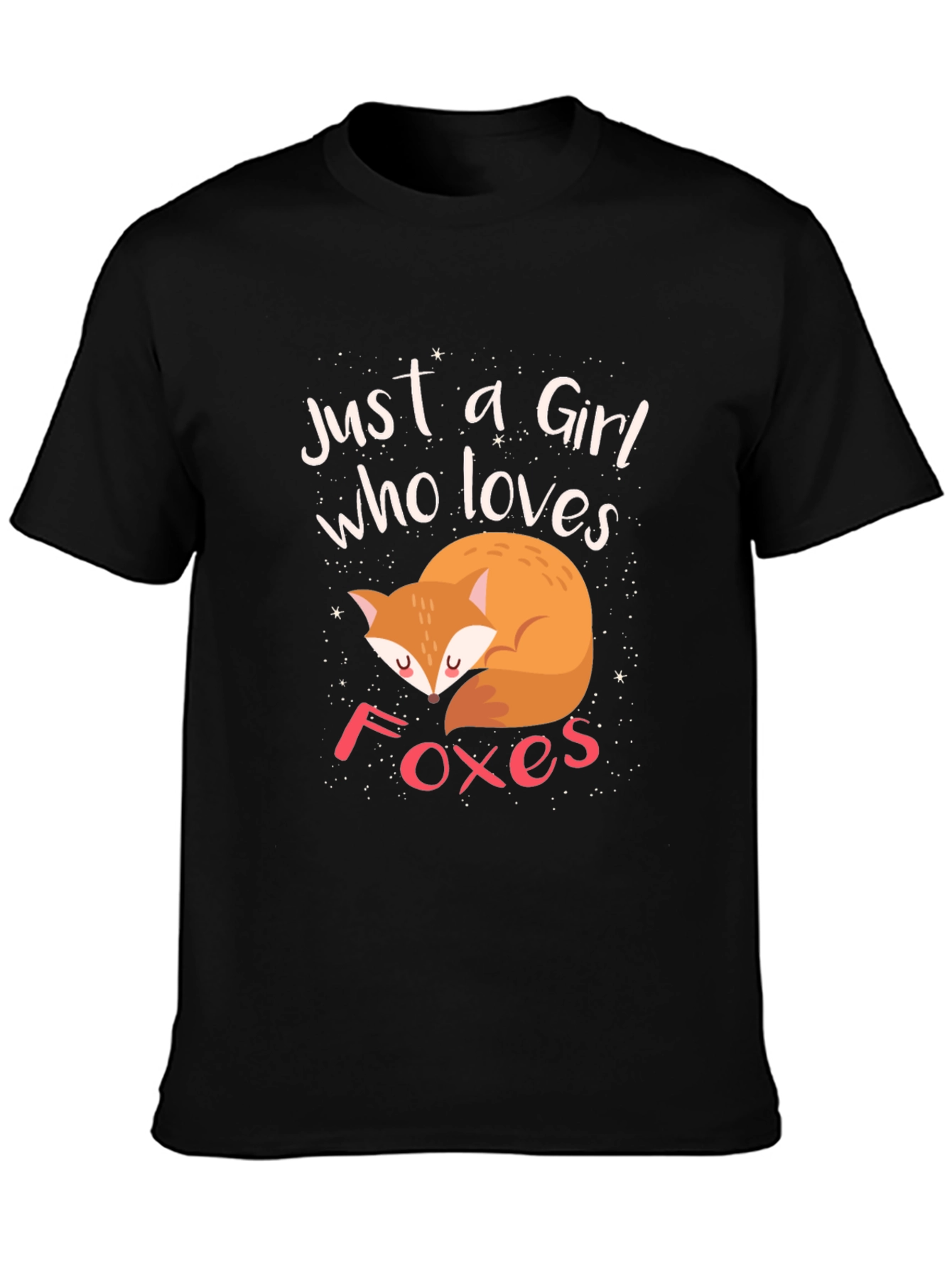 Just a Girl Who Loves Foxes Graphic T-Shirt