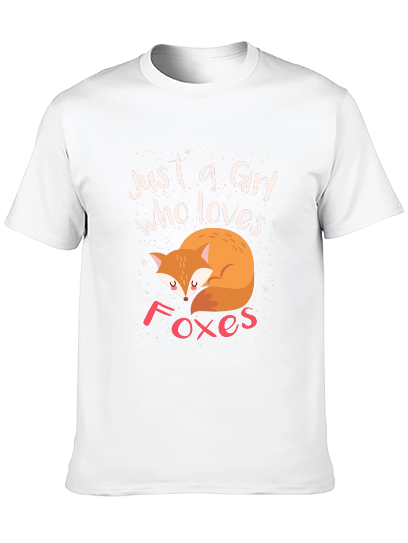 Just a Girl Who Loves Foxes Graphic T-Shirt