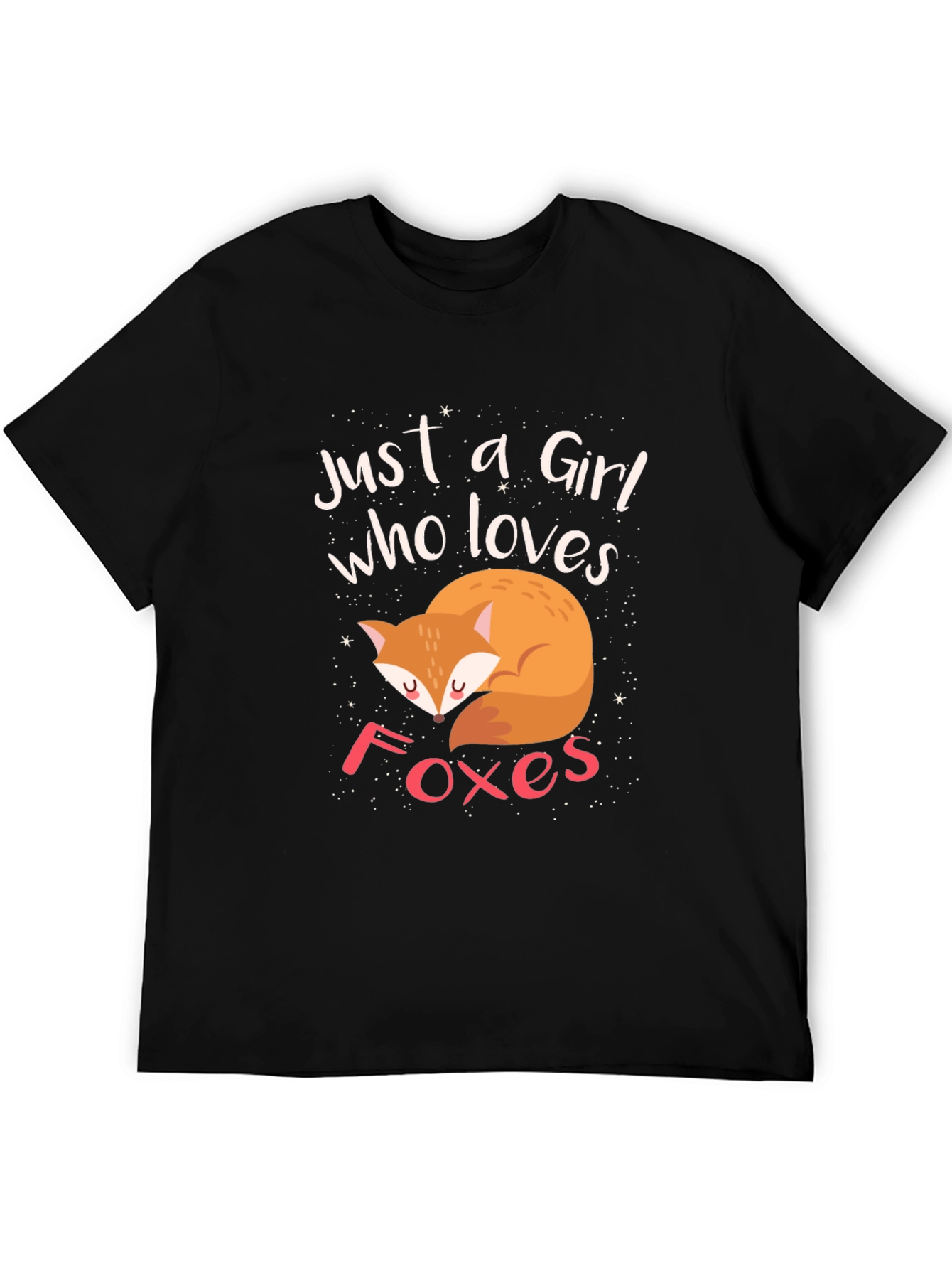 Just a Girl Who Loves Foxes Graphic T-Shirt