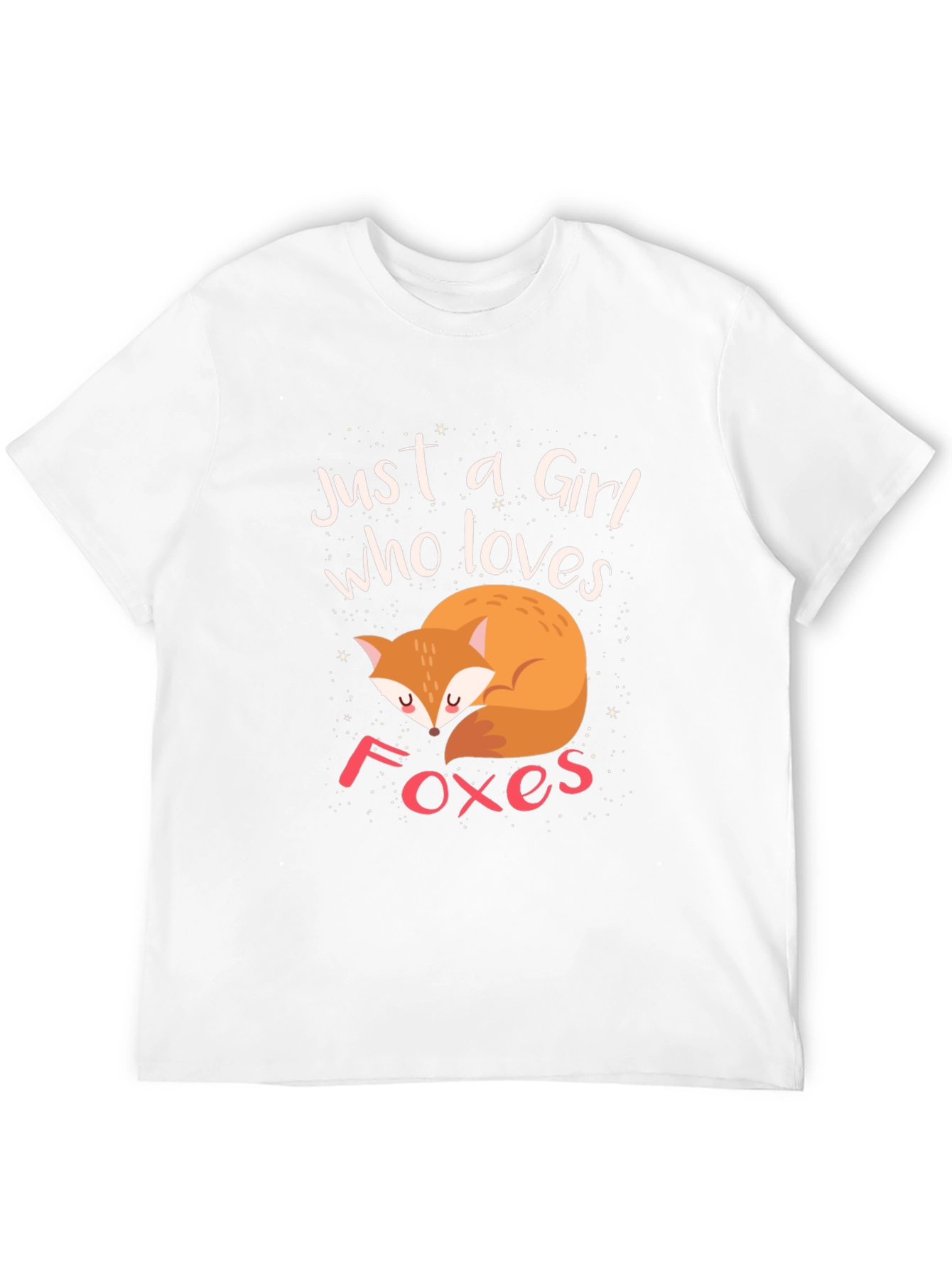 Just a Girl Who Loves Foxes Graphic T-Shirt