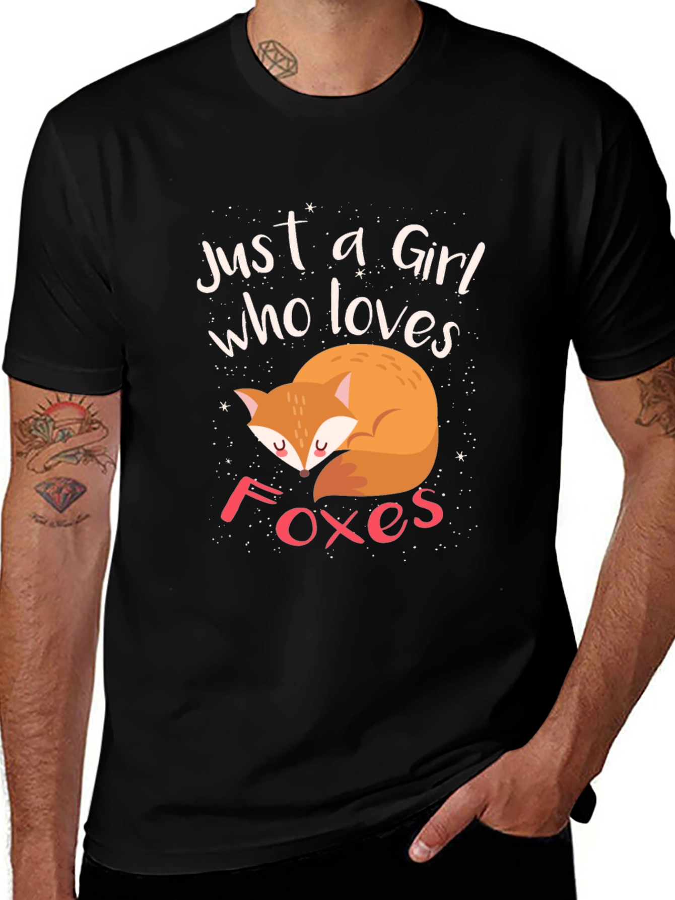 Just a Girl Who Loves Foxes Graphic T-Shirt
