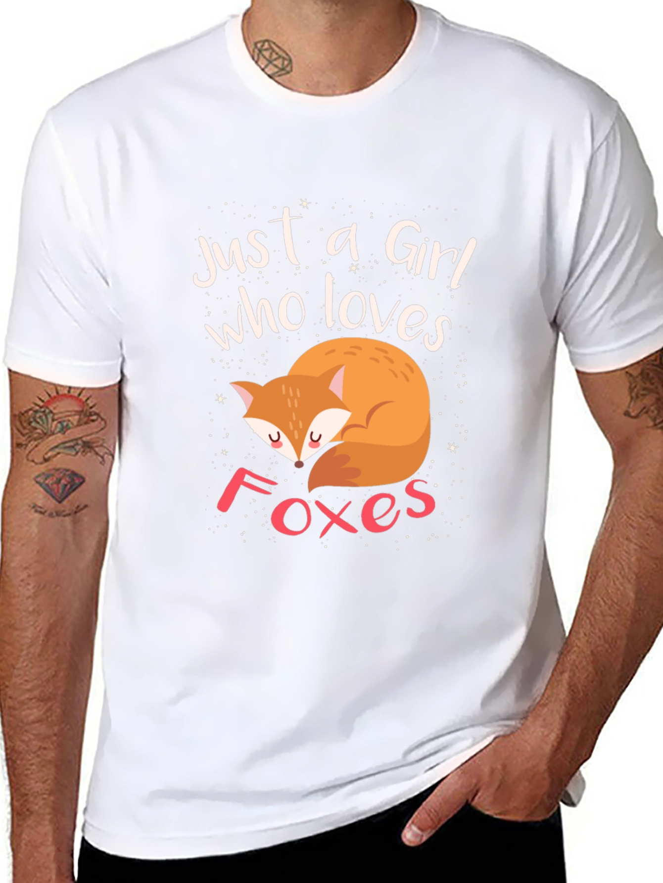 Just a Girl Who Loves Foxes Graphic T-Shirt