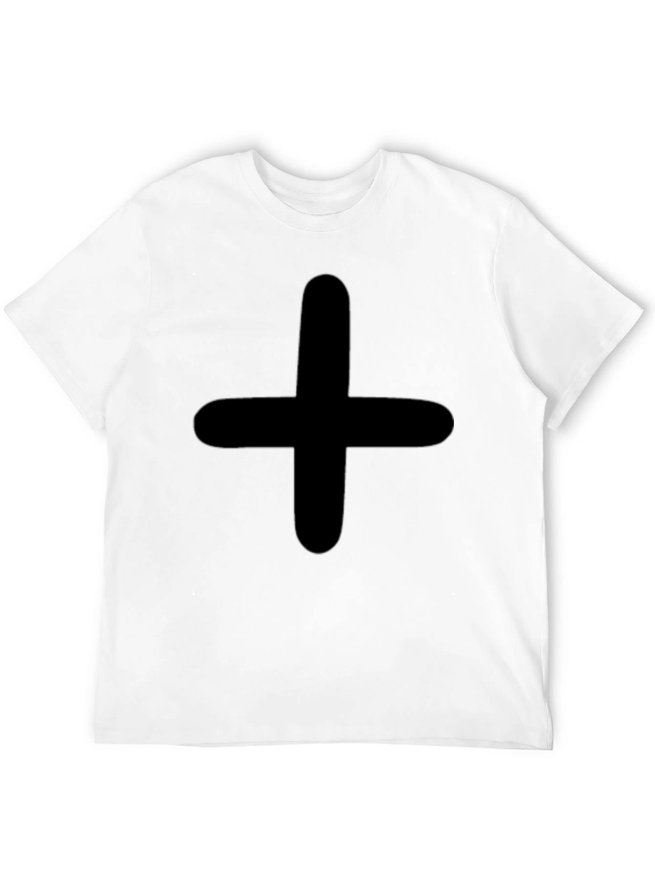 Minimalist Plus Sign Black T-Shirt