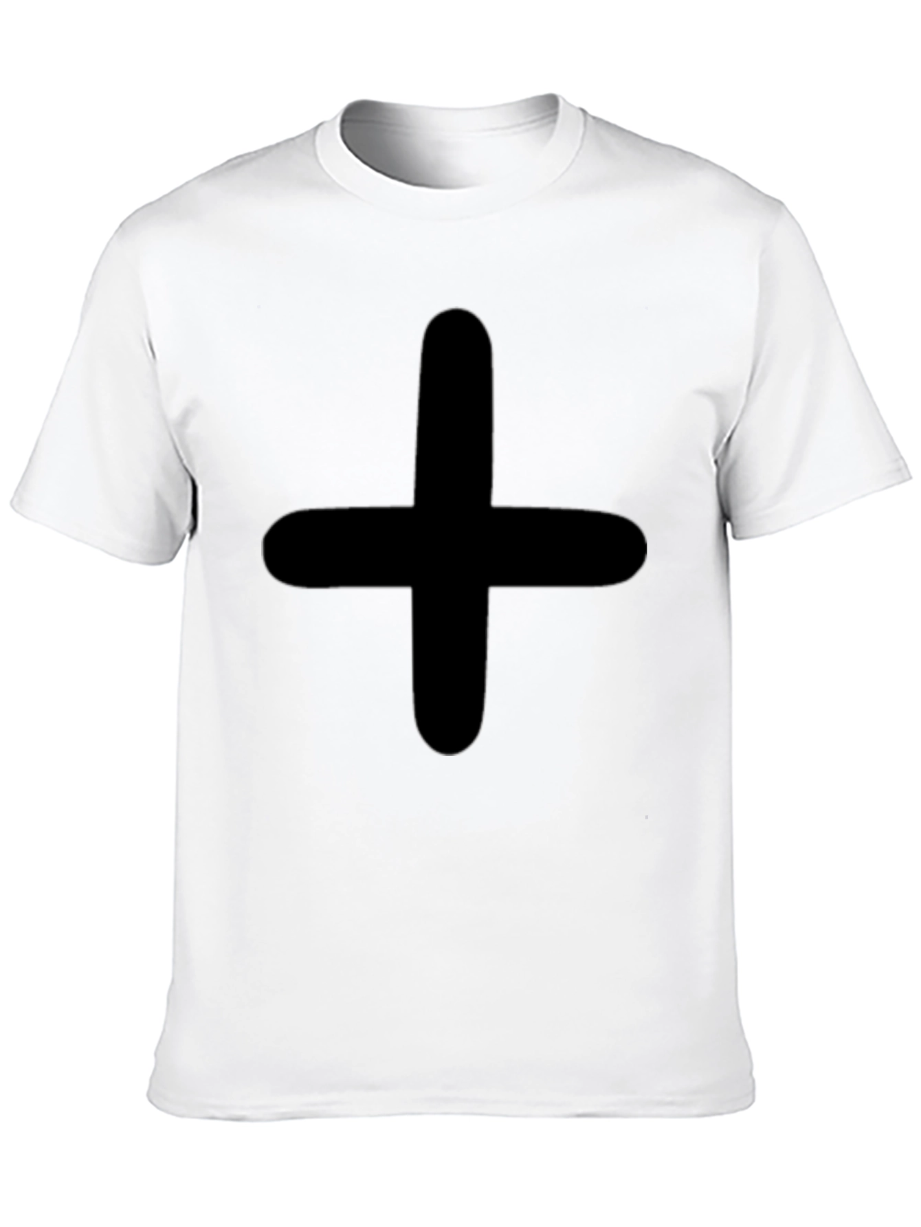 Minimalist Plus Sign Black T-Shirt