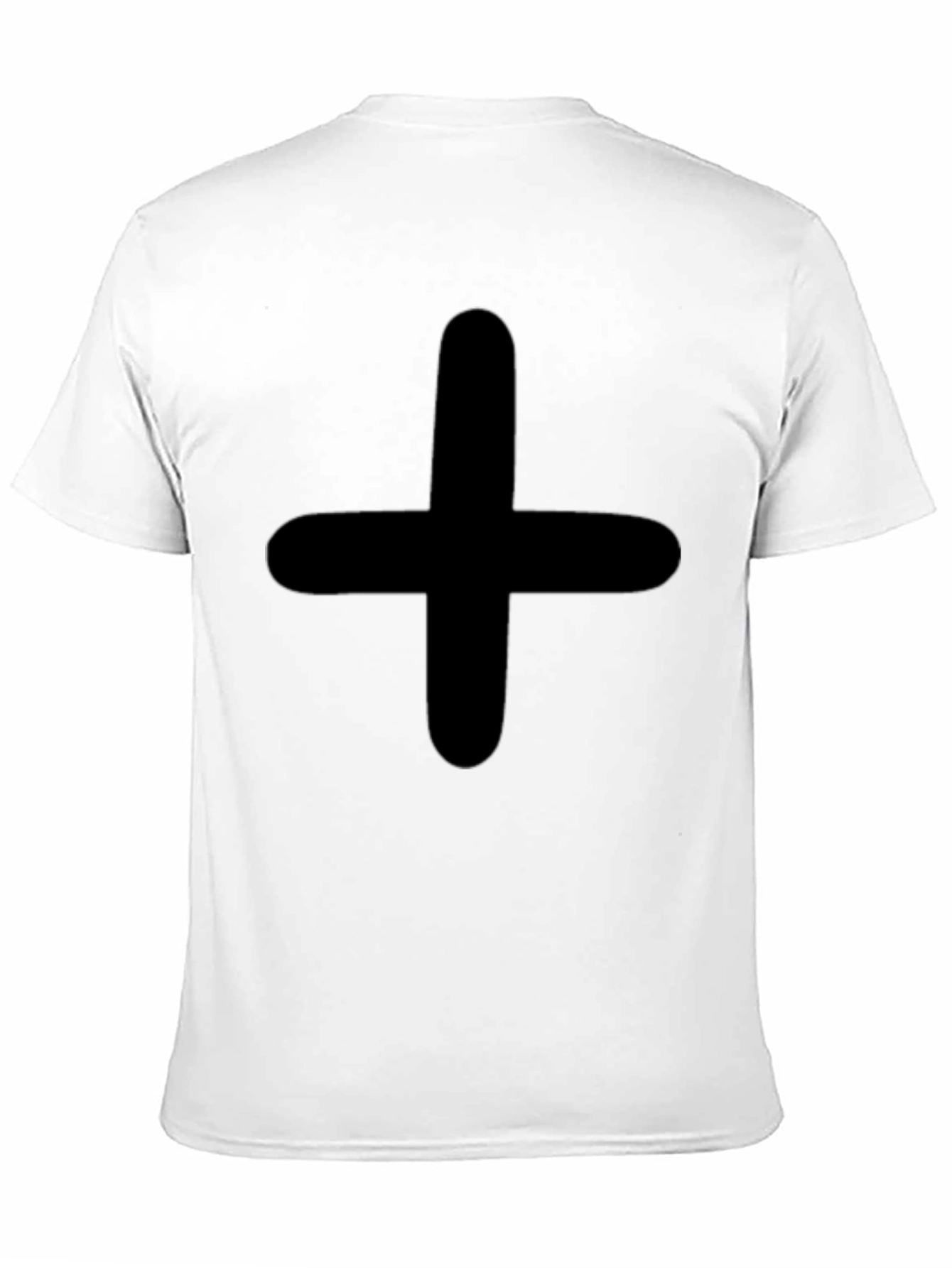 Minimalist Plus Sign Black T-Shirt