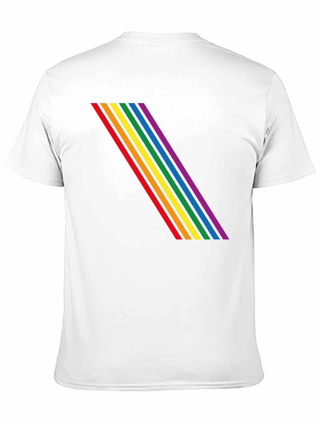 Rainbow Stripe Graphic Black T-Shirt