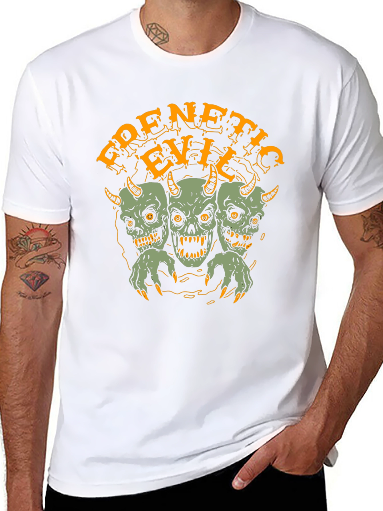 Frenetic Evil Graphic Tee - Mens Black T-Shirt