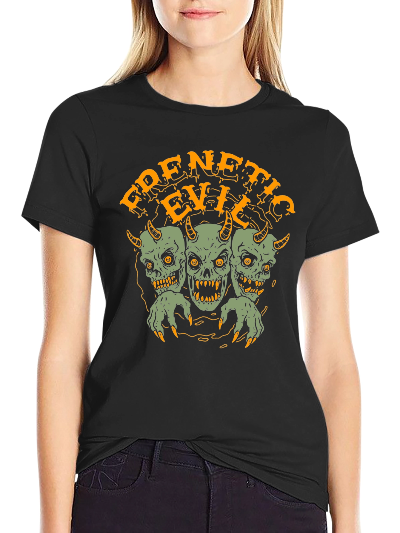 Frenetic Evil Graphic Tee - Mens Black T-Shirt