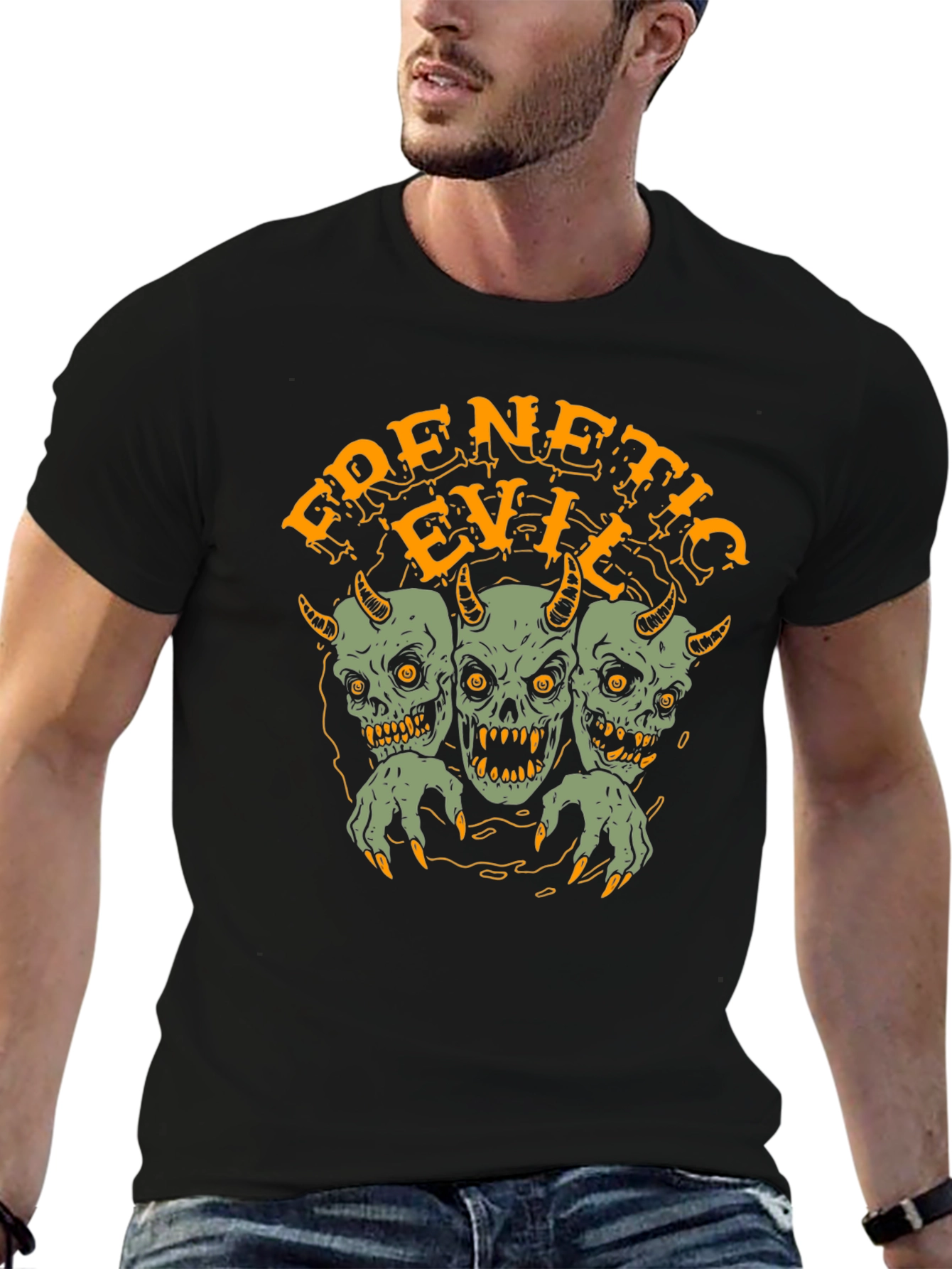 Frenetic Evil Graphic Tee - Mens Black T-Shirt