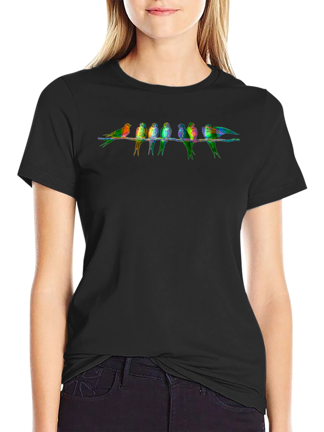 Birds on a Wire Graphic T-Shirt