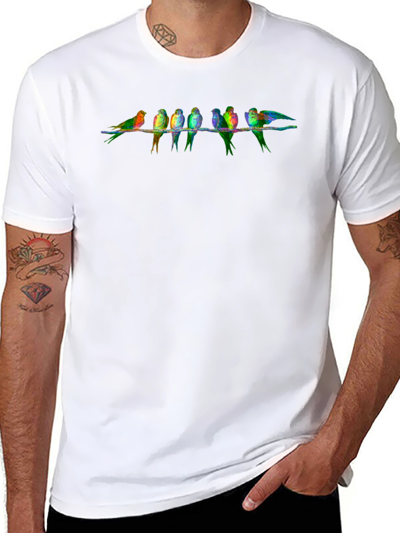 Birds on a Wire Graphic T-Shirt