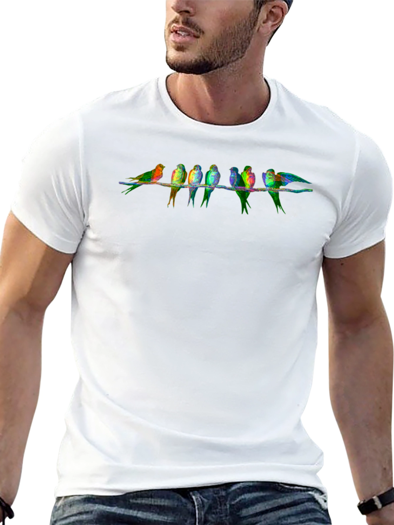 Birds on a Wire Graphic T-Shirt