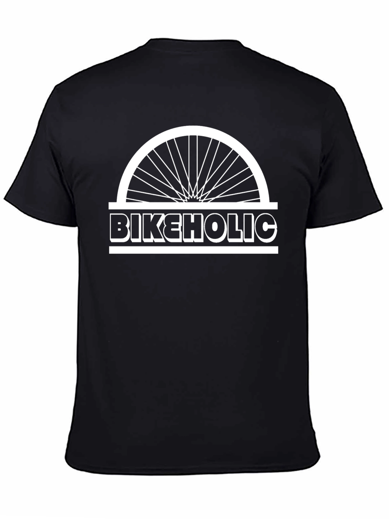 Bikeholic Graphic Tee - Black Cotton Bicycle Enthusiast T-Shirt
