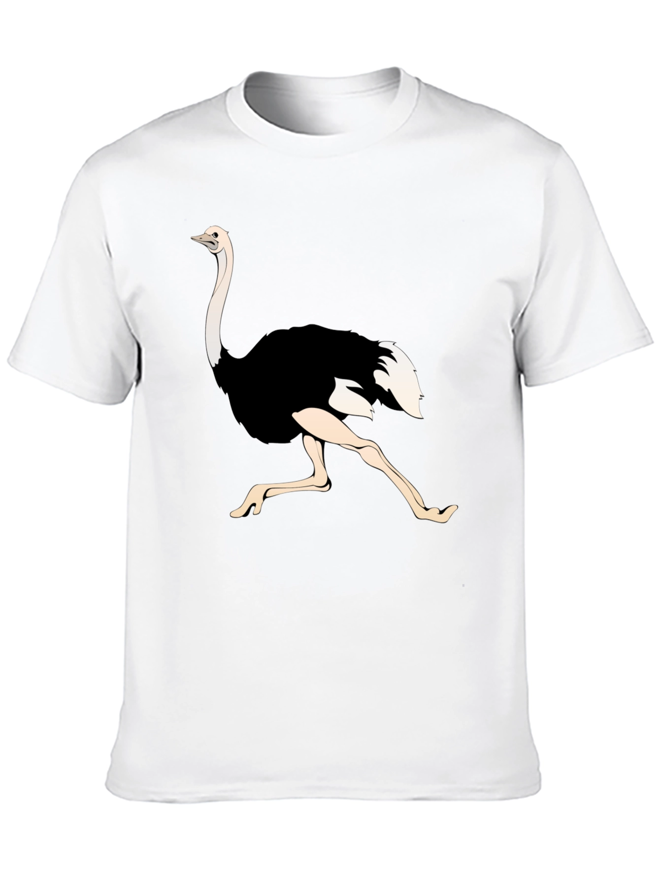Ostrich Graphic Tee - Black Unisex T-Shirt