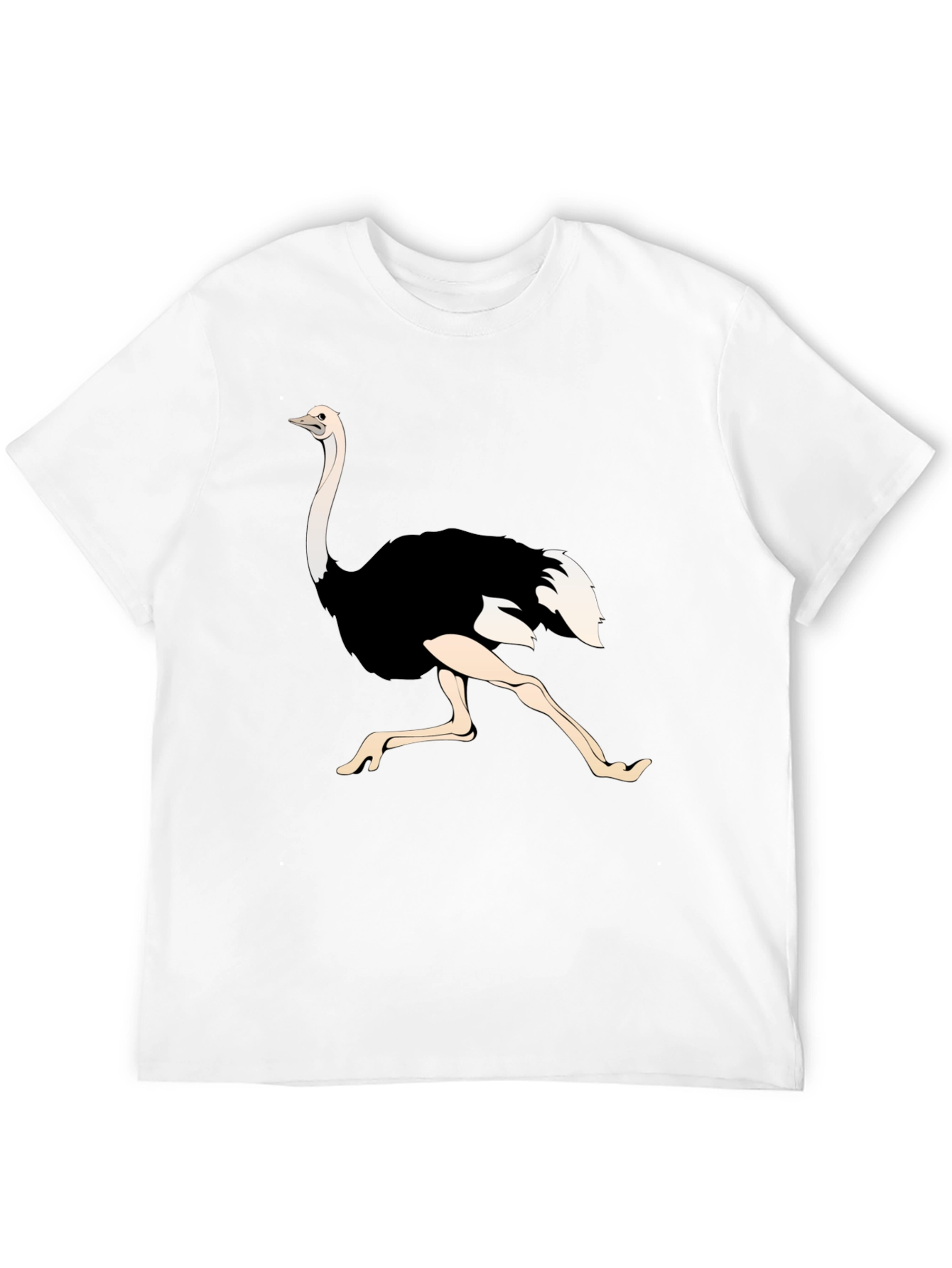 Ostrich Graphic Tee - Black Unisex T-Shirt