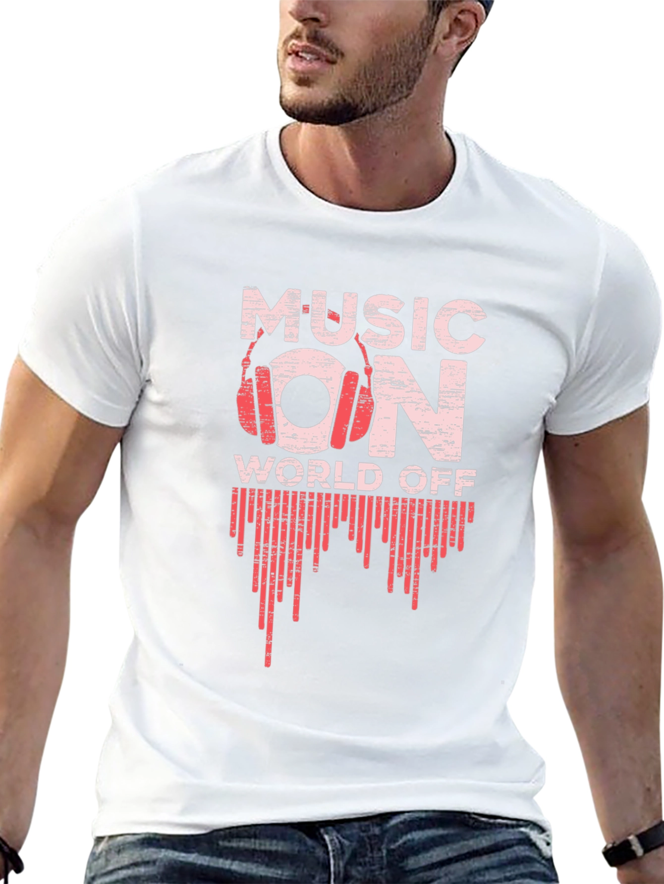 Music On World Off Graphic T-Shirt