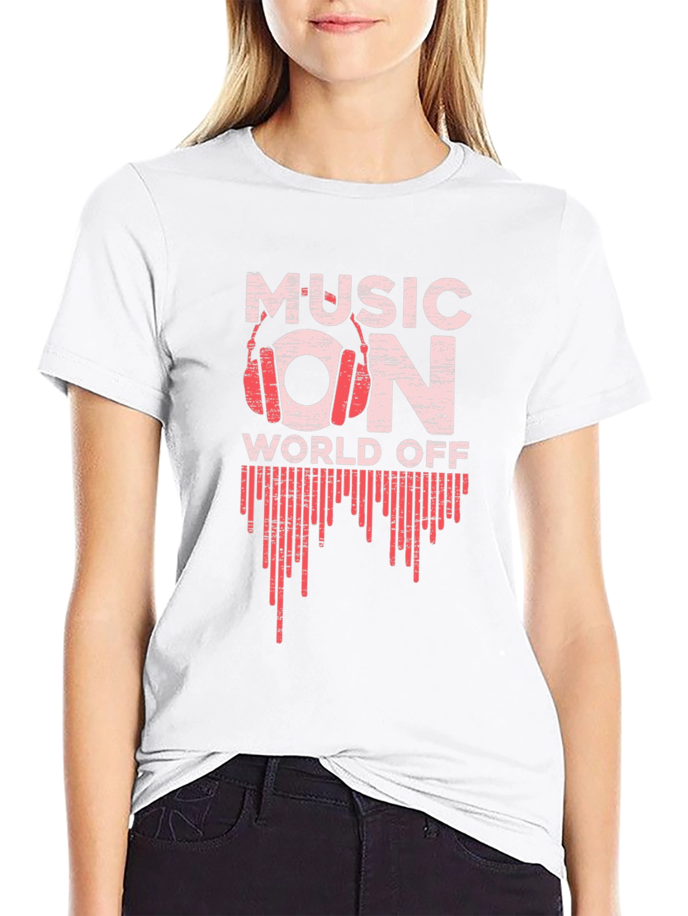 Music On World Off Graphic T-Shirt