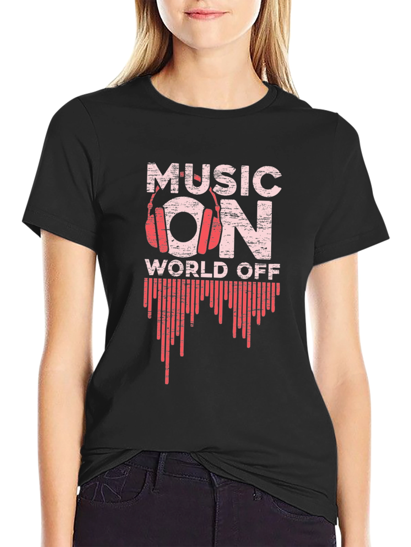 Music On World Off Graphic T-Shirt