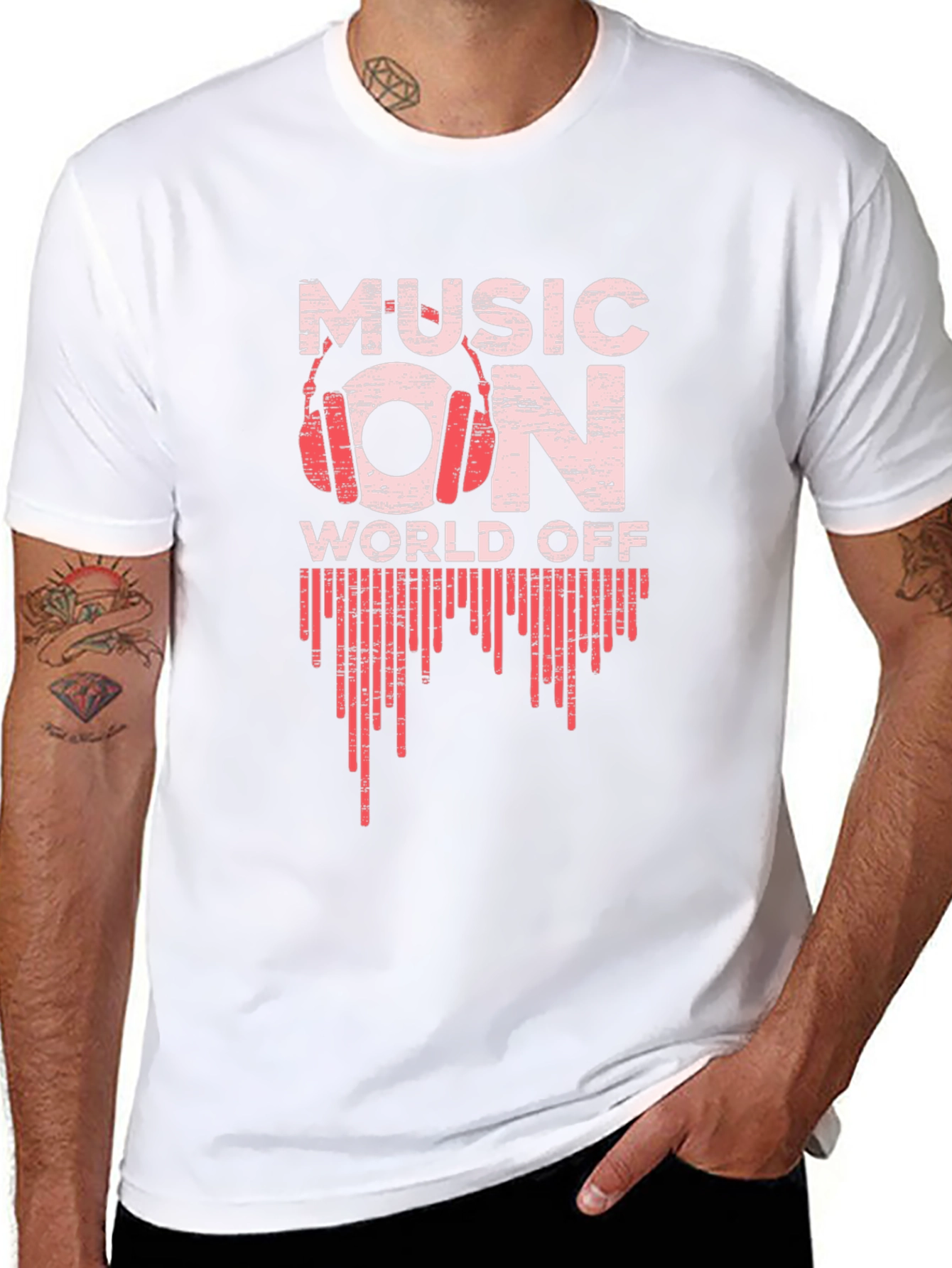 Music On World Off Graphic T-Shirt