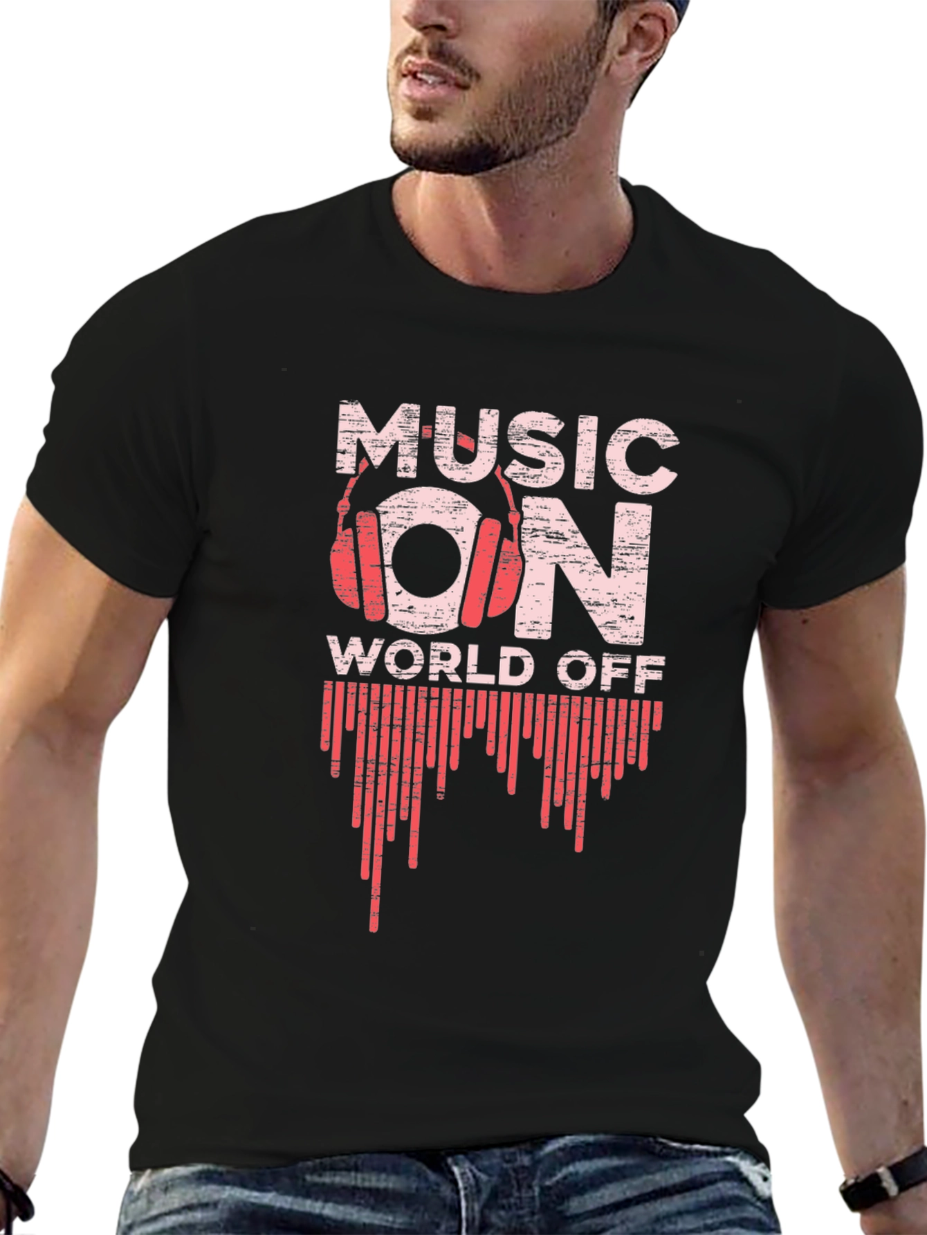 Music On World Off Graphic T-Shirt