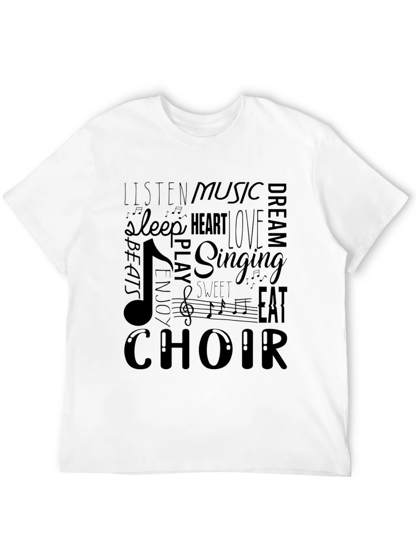 Music Lover T-Shirt - Choir Singing Beats Design