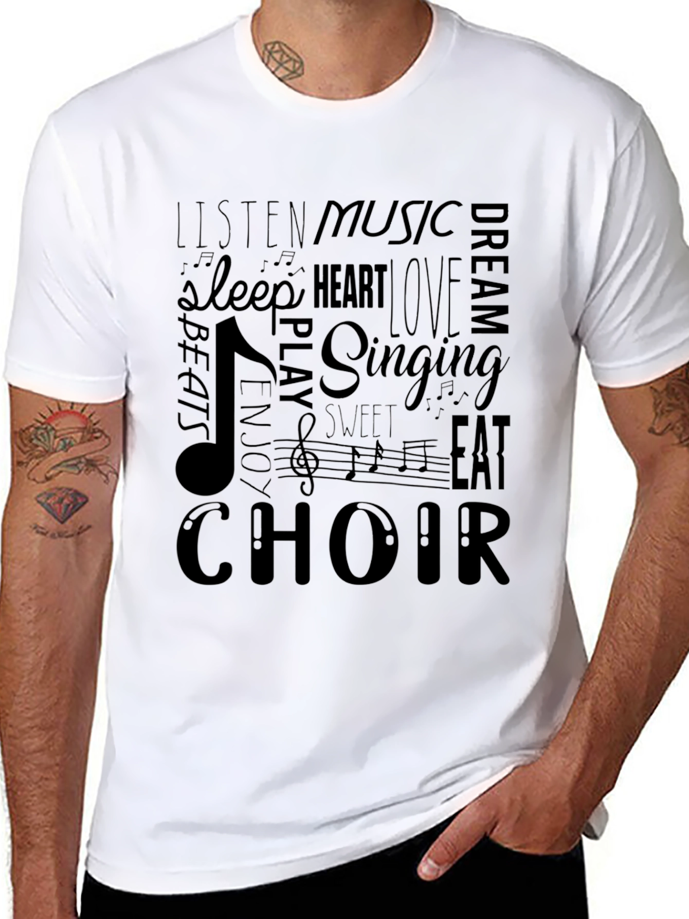 Music Lover T-Shirt - Choir Singing Beats Design